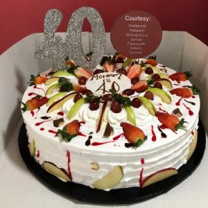 14″ Double Layers Whipped Cream Cake