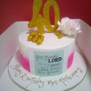 10″ 3 Layered Fondant Cake