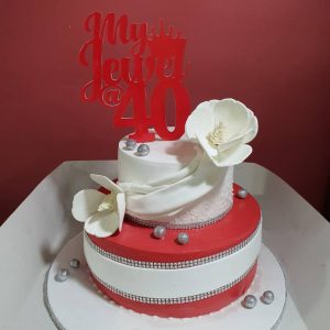 12″ and 8″ Fondant Cake